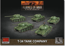T-34 Tank Company Late war in Plastic