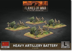 Heavy Artillery Battery Late war in Plastic