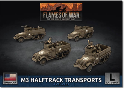 M3 Halftrack Transport Platoon Late war in Plastic