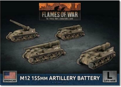American M12 155mm Artillery Battery Late War in plastic