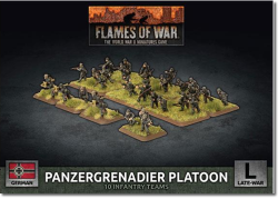 Panzergrenadier Platoon Late war in Plastic