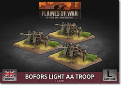 Bofors Light AA Troop Late-war in Plastic