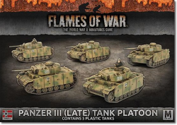 Panzer III Late Tank Platoom Mid-war in plastic