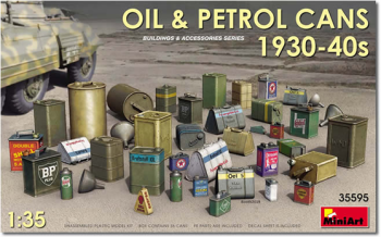 Miniart models Oil & Petrol Cans 1930/40s