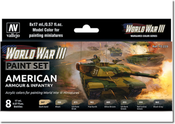 Vallejo WWIII American Armour & Infantry paint set